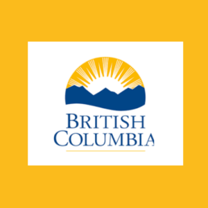 Yellow box with BC government logo